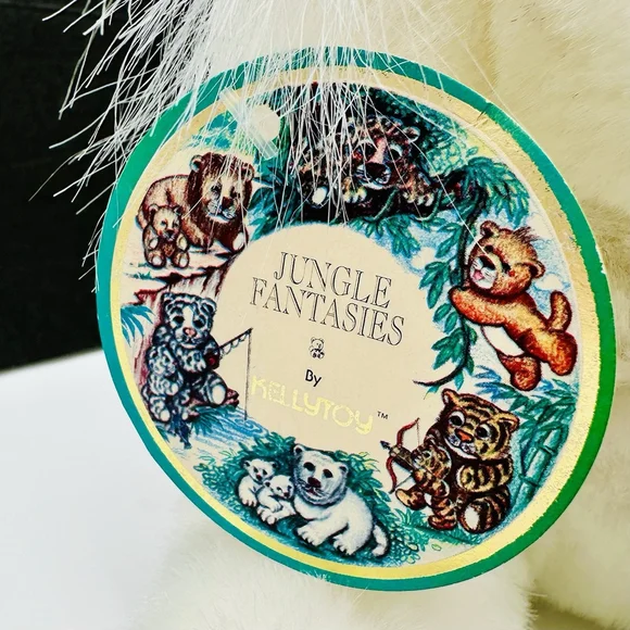 VTG Kellytoy Jungle Fantasies White Tiger Original Tag Plush Stuffed Animal 13” - Picture 3 of 10